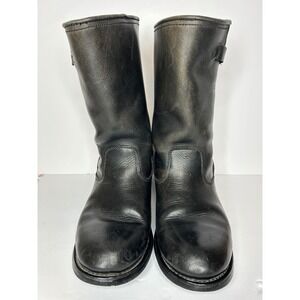 Xelement Mens Black Oil Tanned Leather Water Repellent Biker Motorcycle Boots